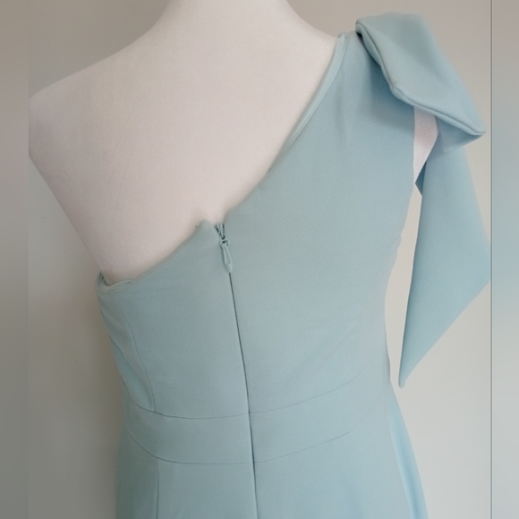 AZAZIE  One-Shoulder Light Blue Dress - Picture 4 of 11